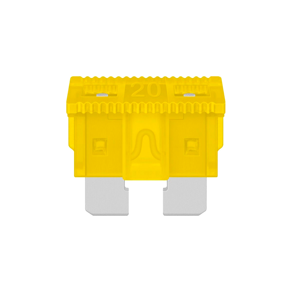 Fusible automotriz de 32 Vcc 20 A, amarillo FA 20 Steren